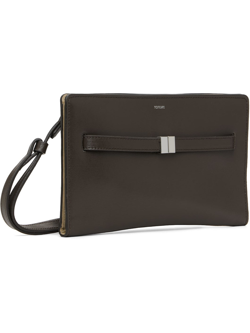 TOTEME Brown Belted Leather Crossbody Bag outlook
