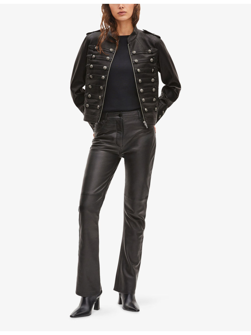 The Kooples Heritage-Button Leather Jacket outlook