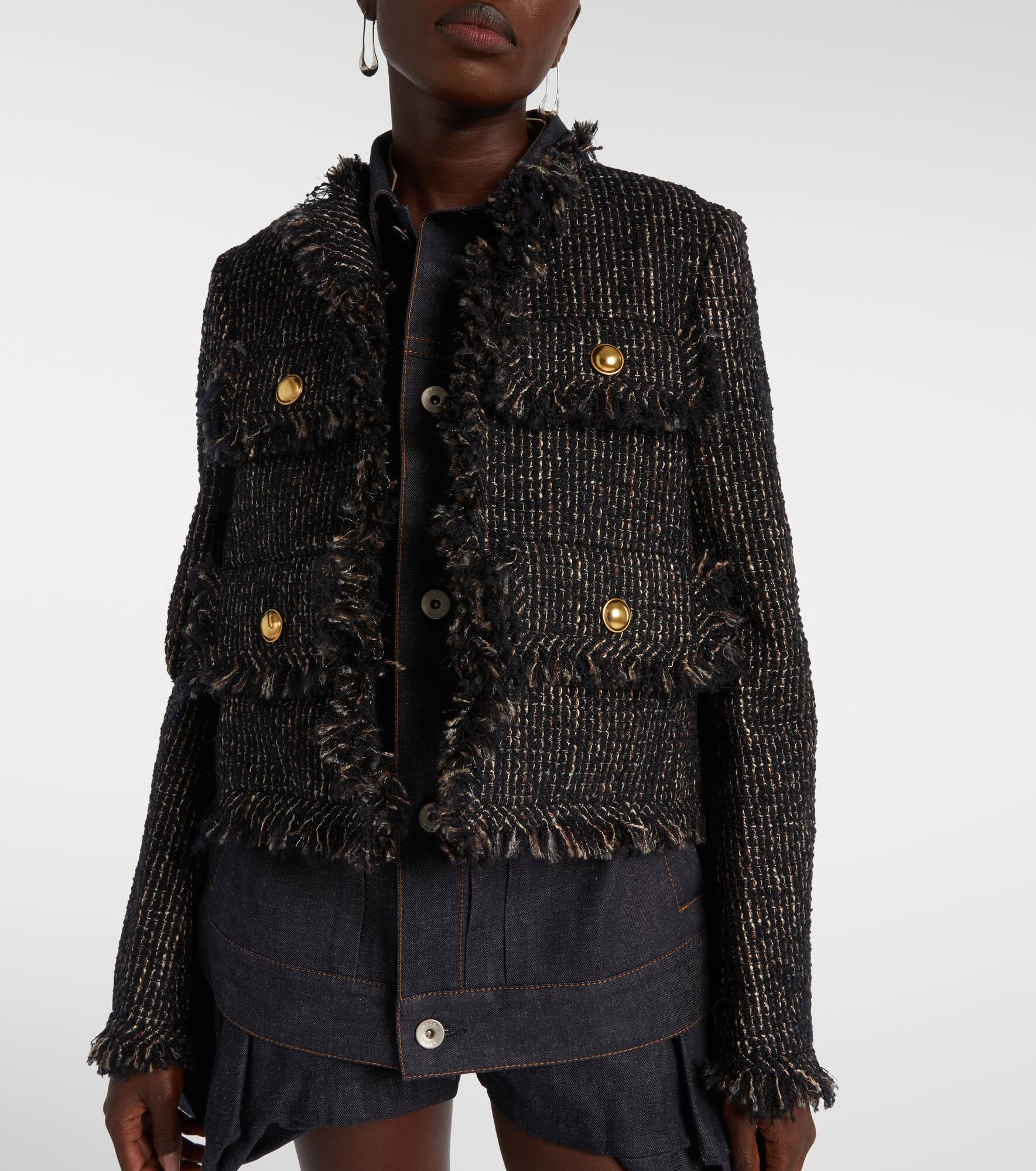 Wool-blend and cotton jacket - 6