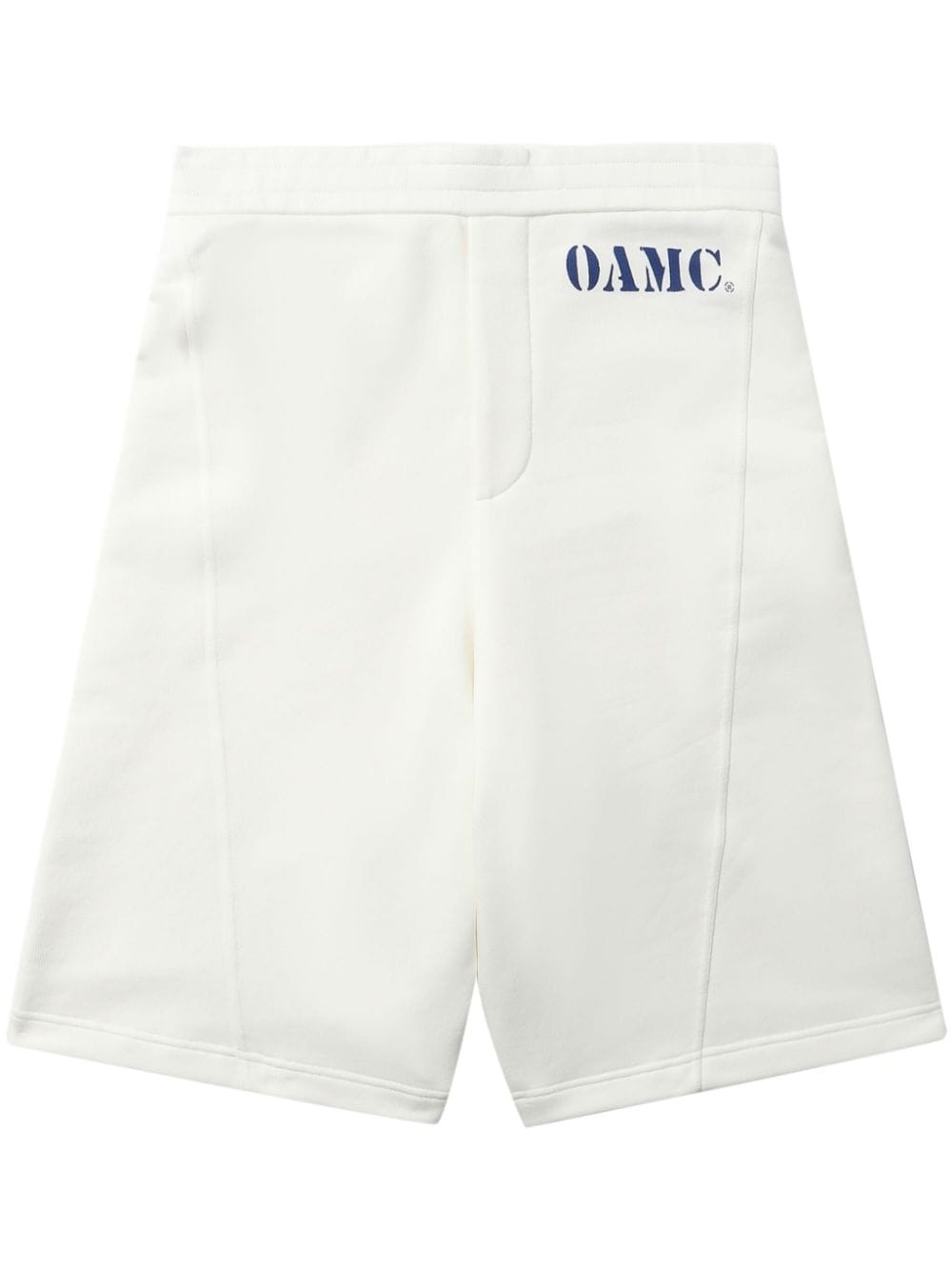 logo-print cotton track shorts - 1