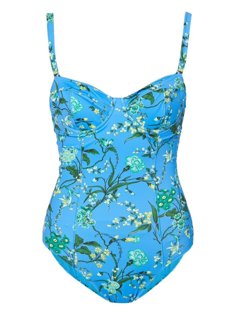 floral-print swimsuit - 1