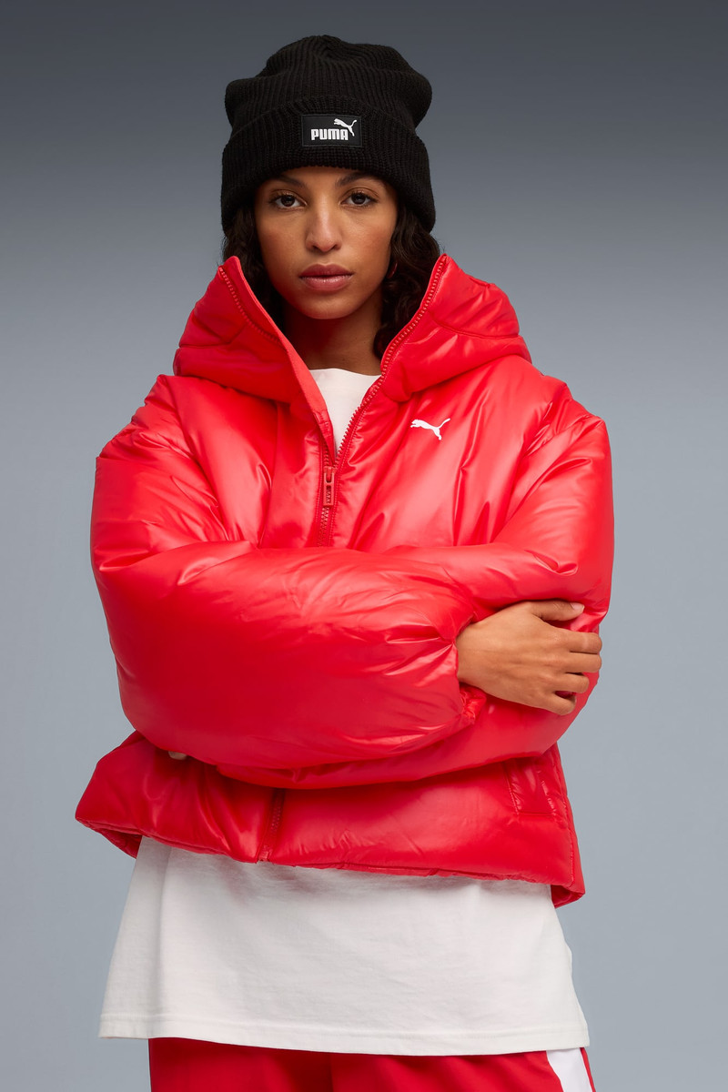 PUMA Shiny Hooded Padded Jacket Women outlook