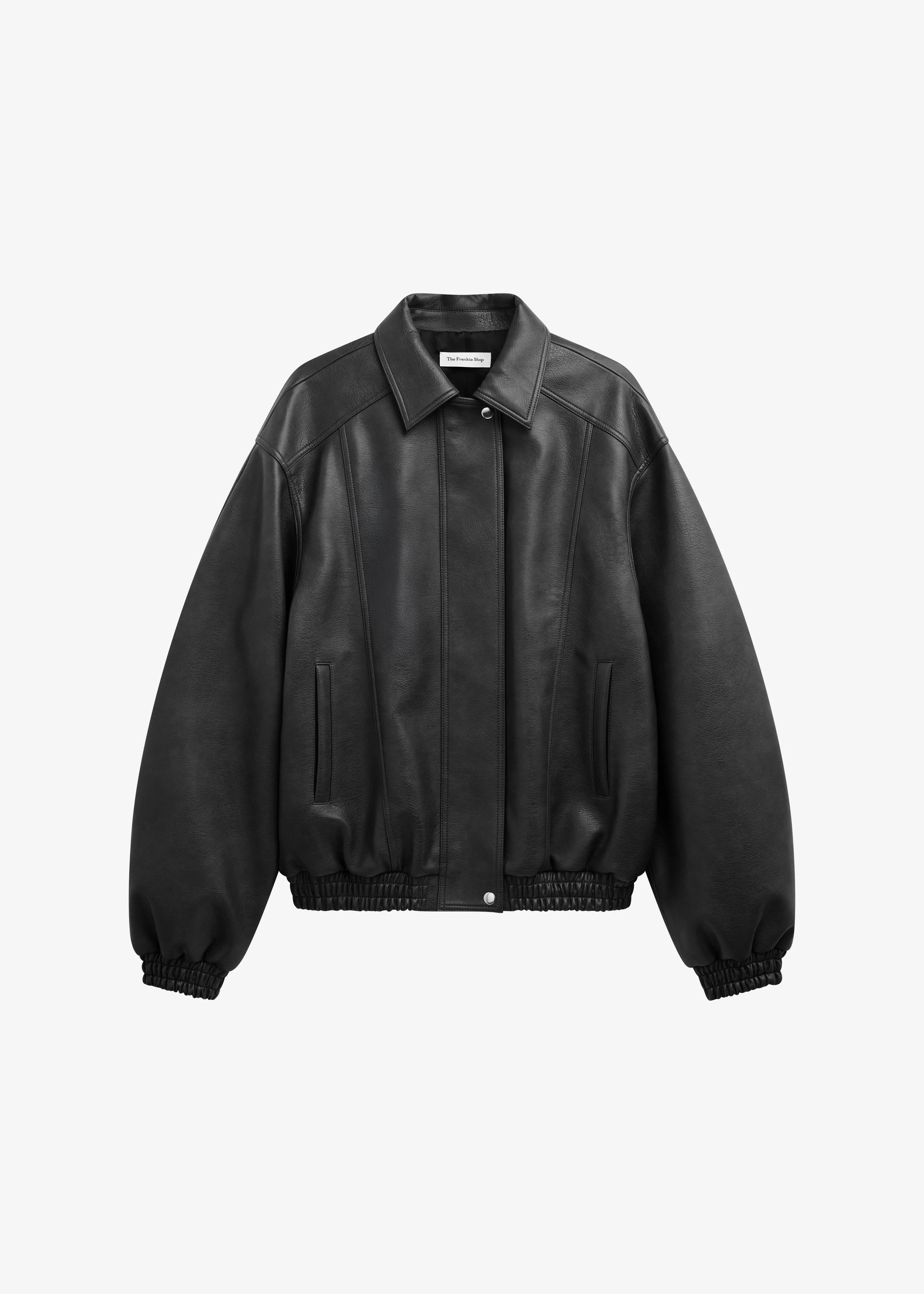Prescott Faux Leather Jacket - Black - 1