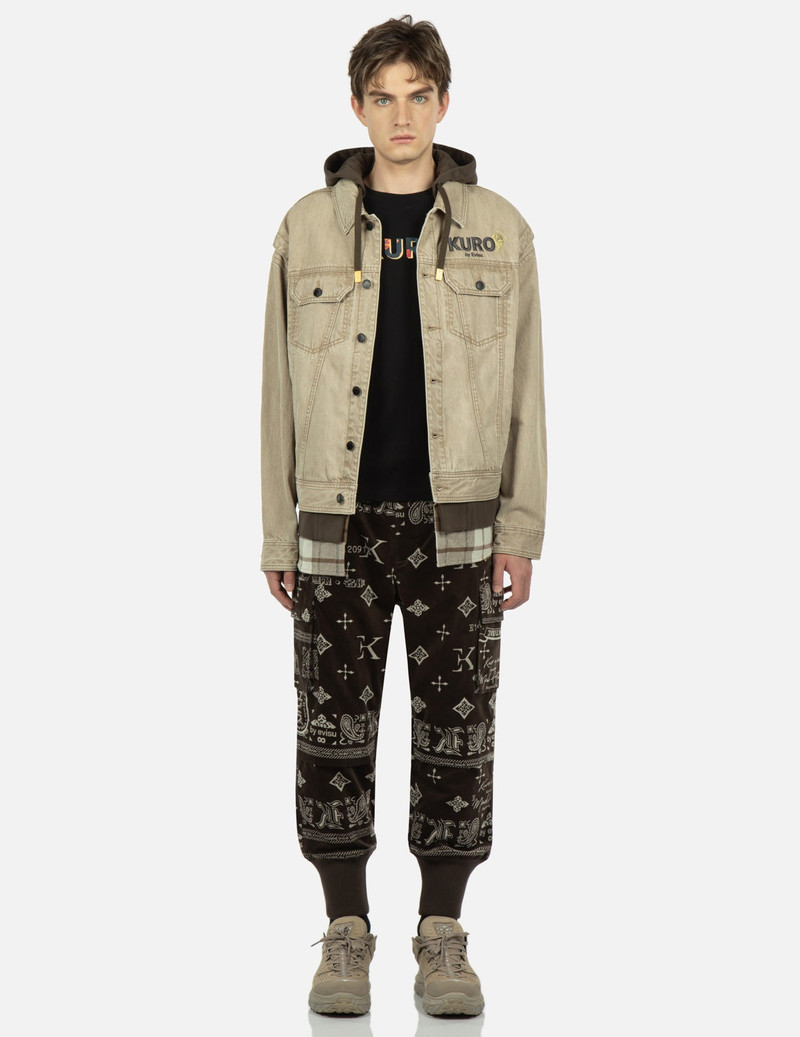 Monogram Paisley and Logo Print Velvet Joggers 5