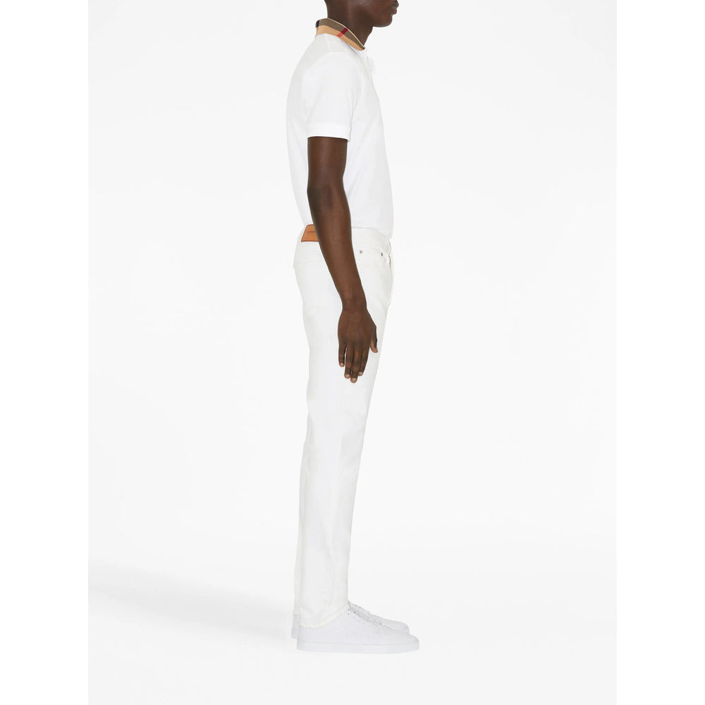 Burberry White Polo Shirts Men - 4