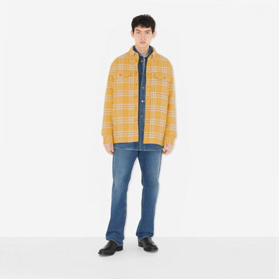 Burberry Check Wool Cotton Oversized Overshirt outlook