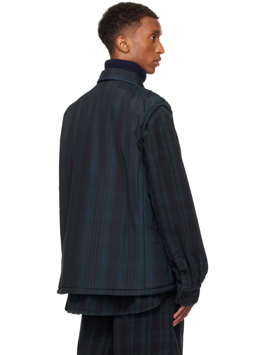 Black & Green Plaid Jacket - 3