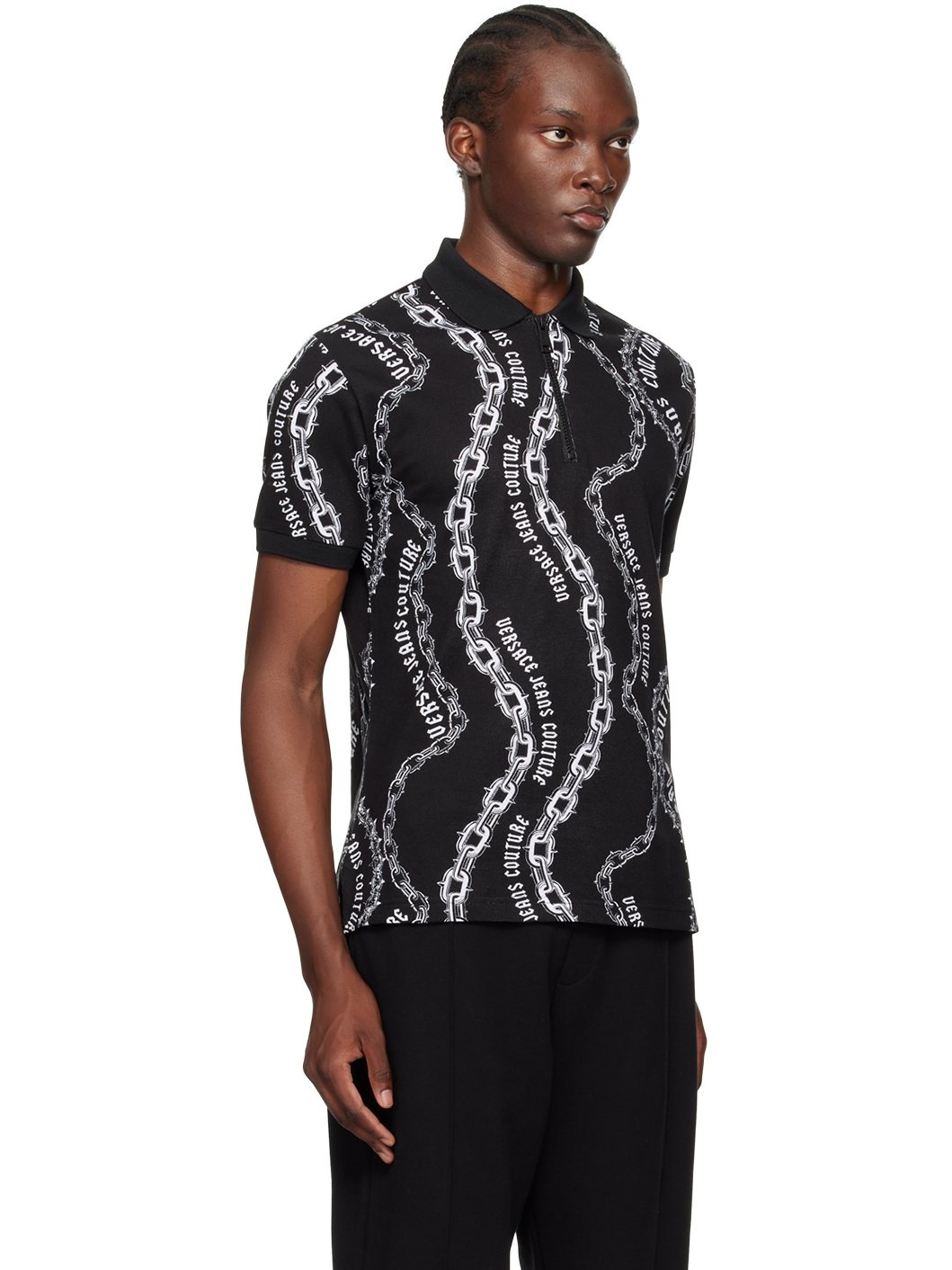 Black Chain Couture Polo - 2