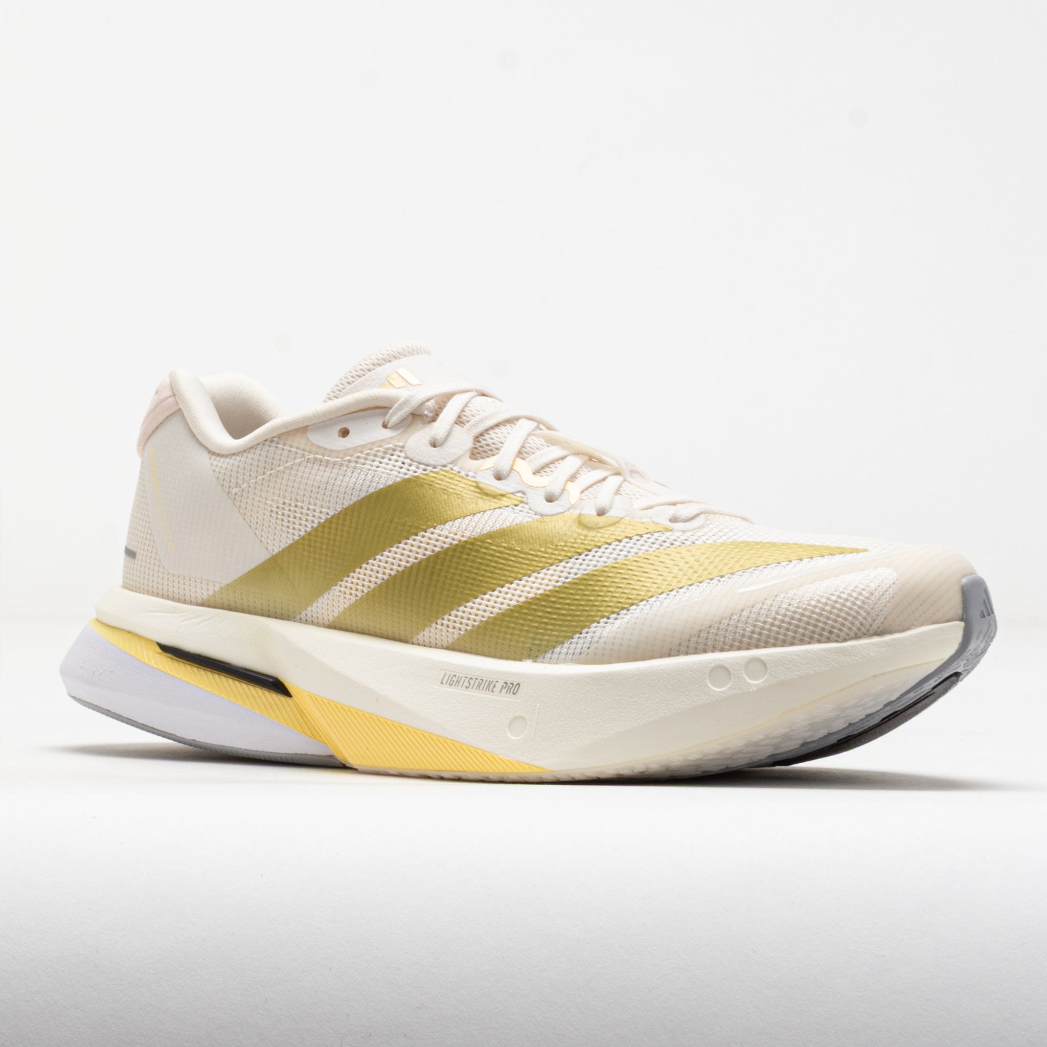 adidas Adizero Boston 13 Women's Chalk White/Gold Metallic/Orange Tint - 5