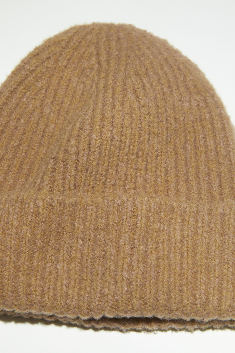 Wool blend beanie - Camel brown 4