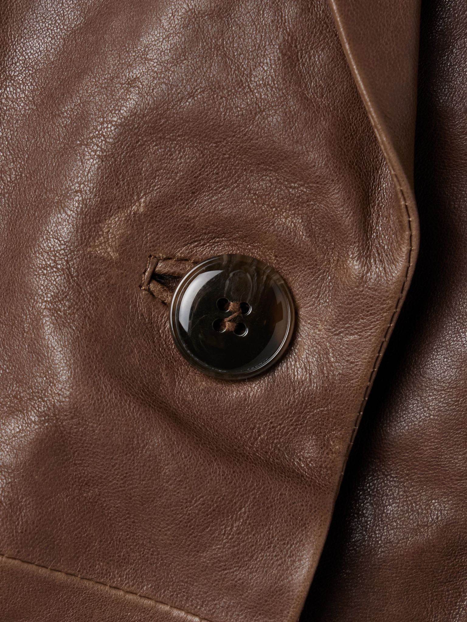 James leather blazer Tan - 5