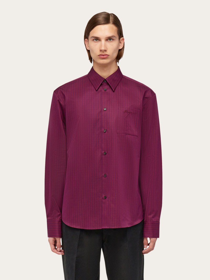 FERRAGAMO Micro checked long sleeved shirt outlook