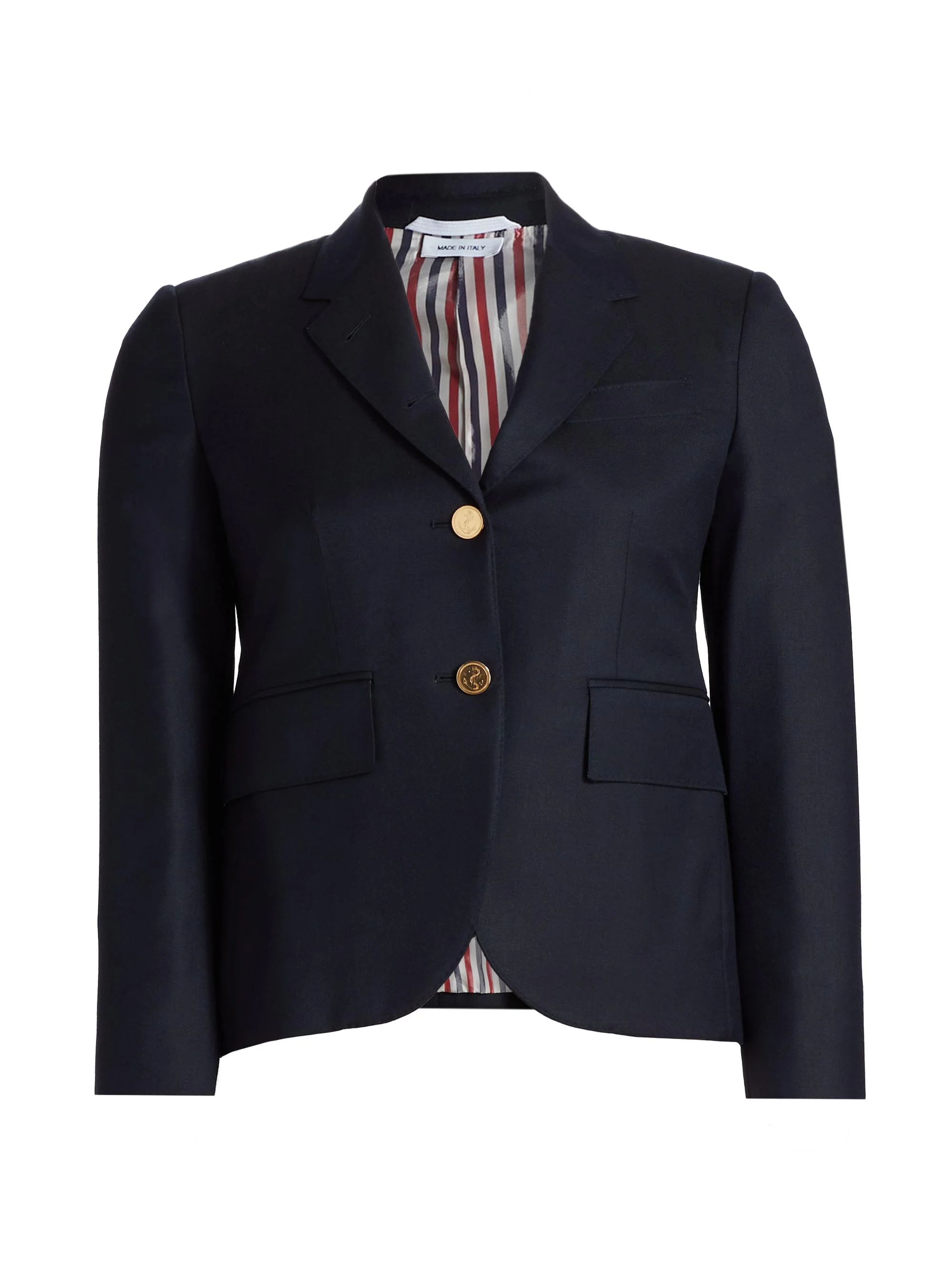 Women's High Armhole Wool Sport Coat - Navy - 1