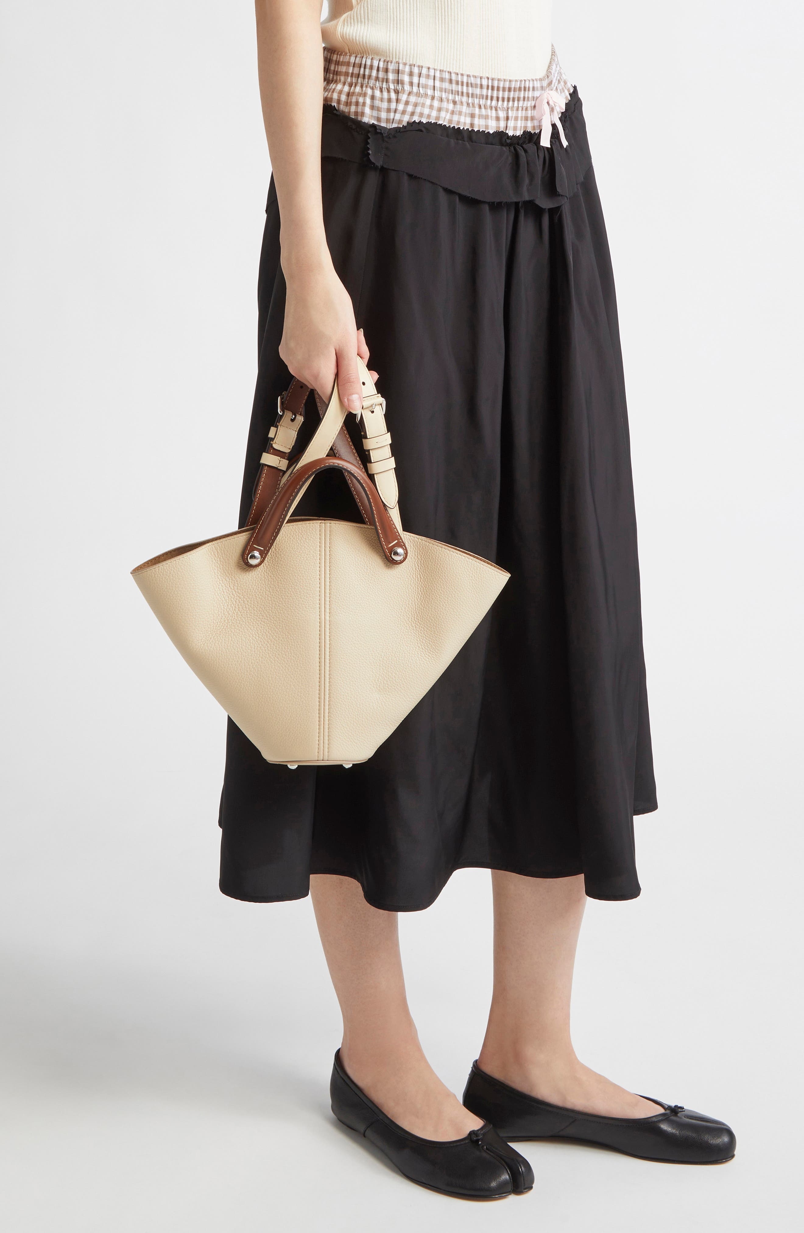 Maison Margiela Small Dress-age Leather Tote in Amande/Cehestnut/Amande at Nordstrom - 3