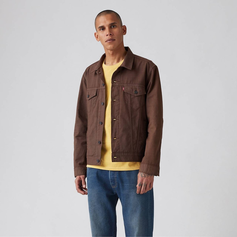 COTTON LINEN TRUCKER JACKET 2