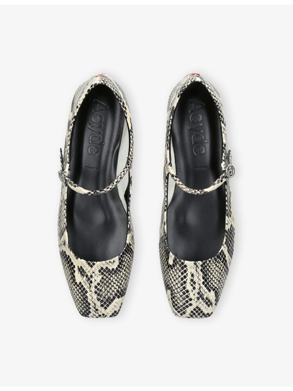 Uma Snake-Print Leather Mary Jane Flats - 2