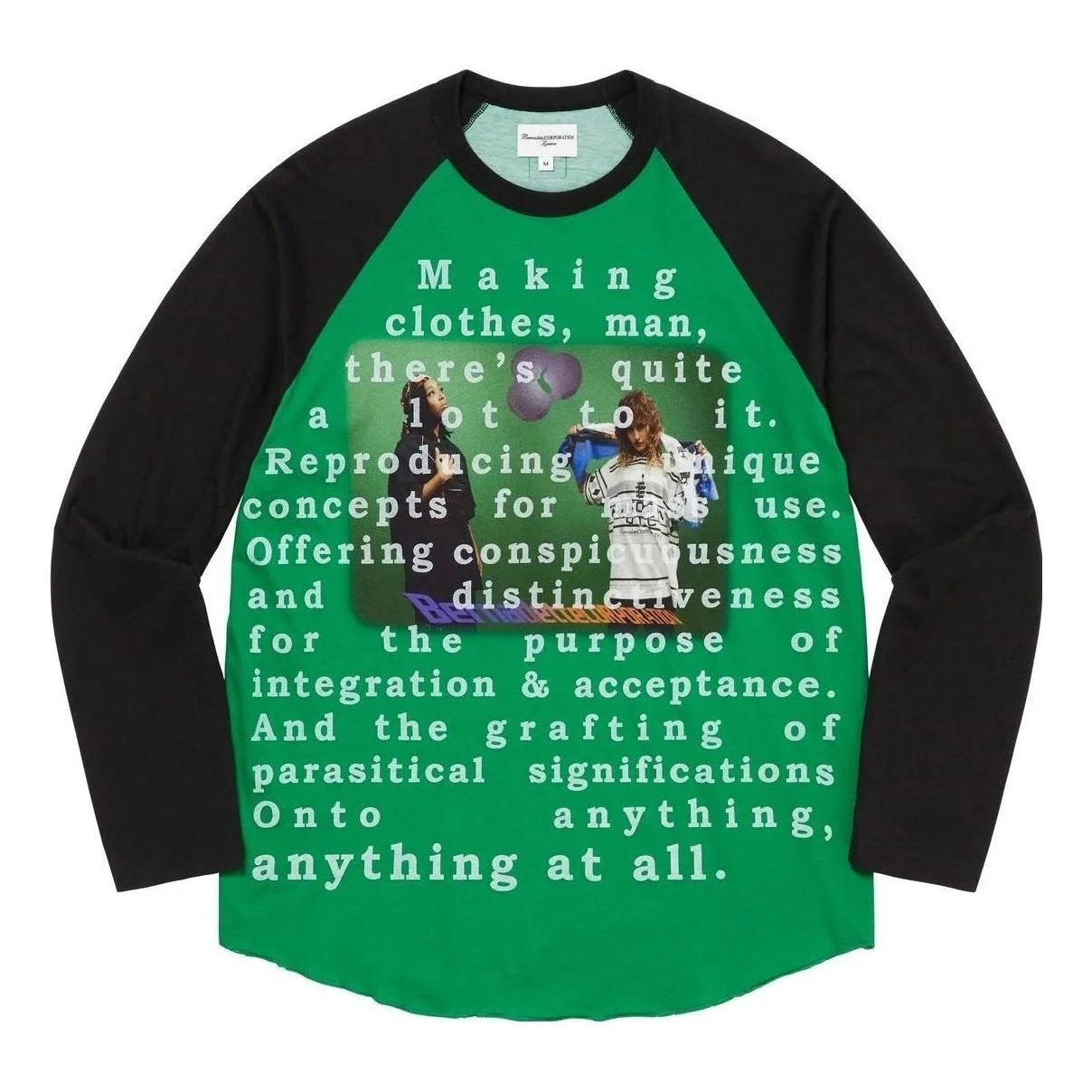 Supreme x Bernadette Corporation Raglan L/S Top '그린 블랙' SUP-SS23-229 - 1