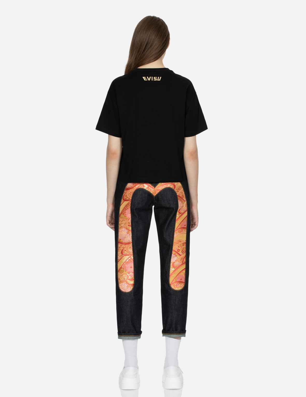 BROCADE DAICOCK INSERT RELAX FIT DENIM JEANS - 5