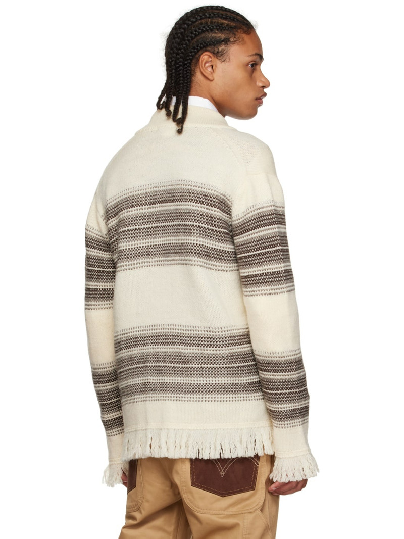 stripe-pattern zip-up 카디건 3