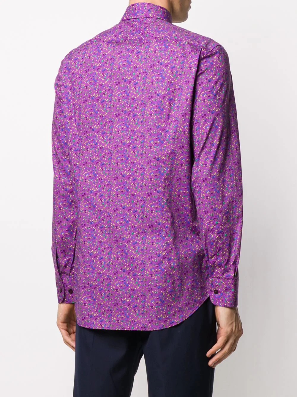 long sleeve floral print shirt - 4