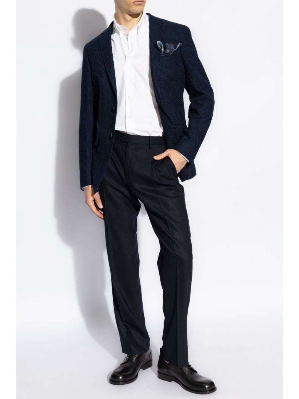 notched-lapel single-breasted blazer - 2