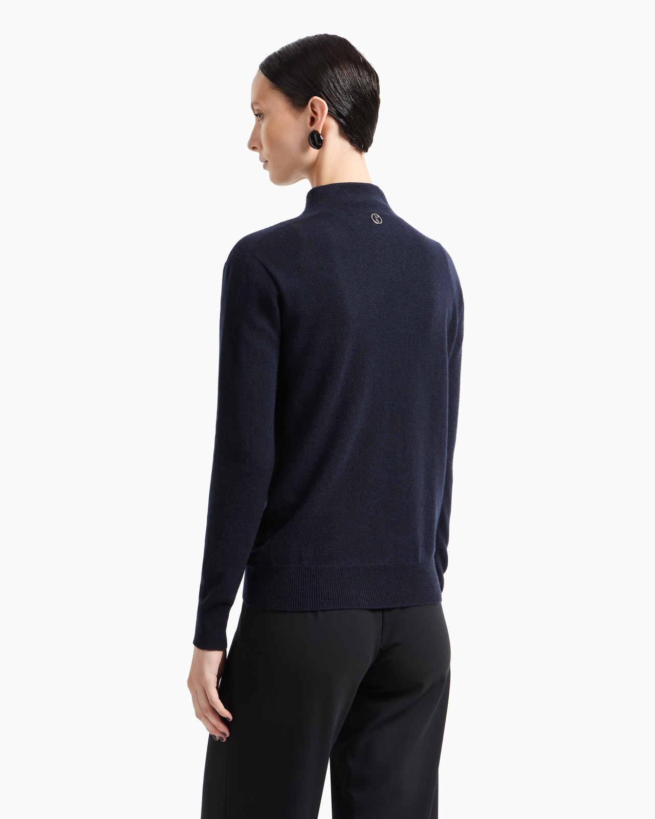 Pure cashmere mock-neck jumper - 3