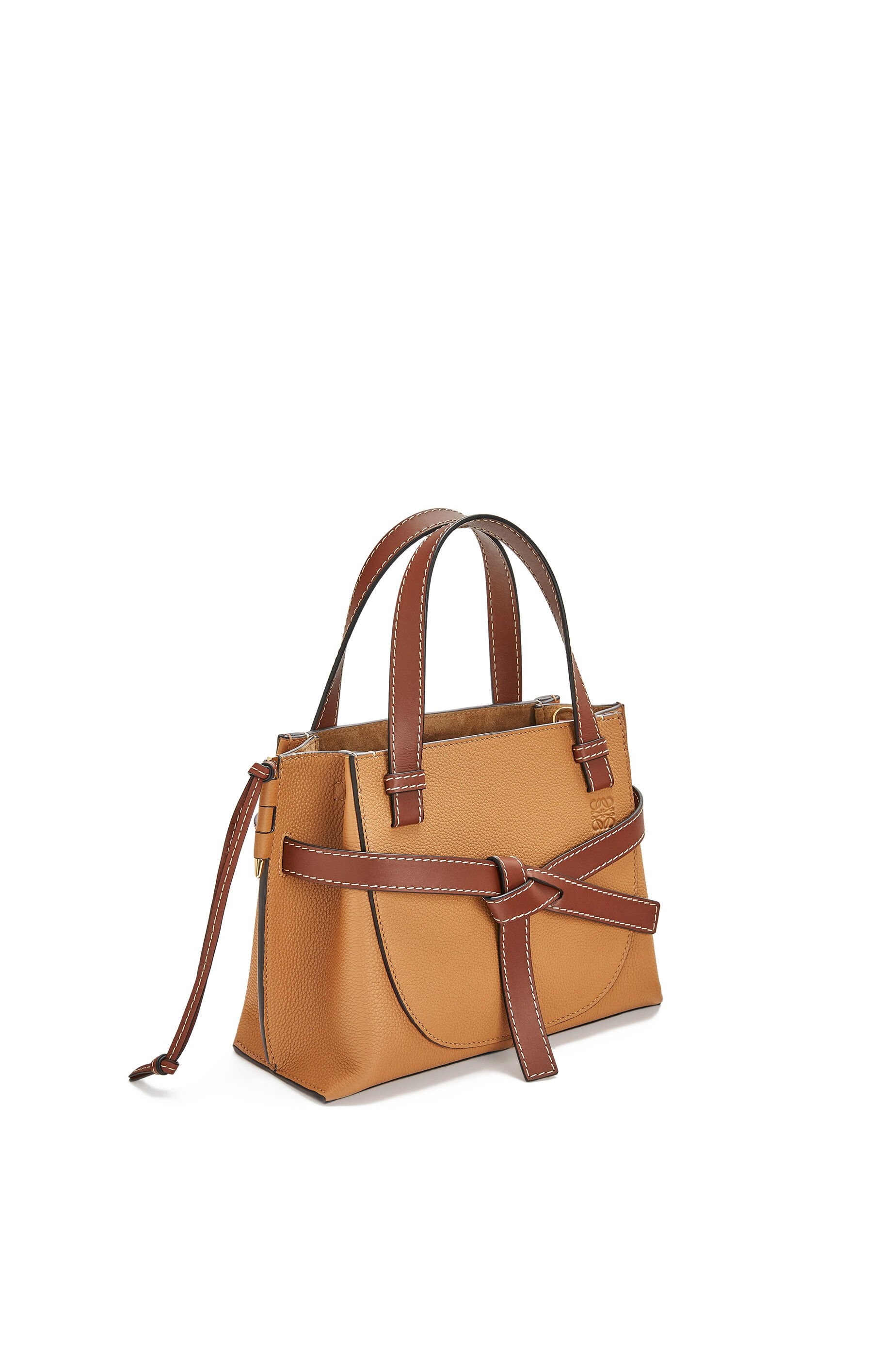 Mini Gate Top Handle bag in soft grained calfskin - 2