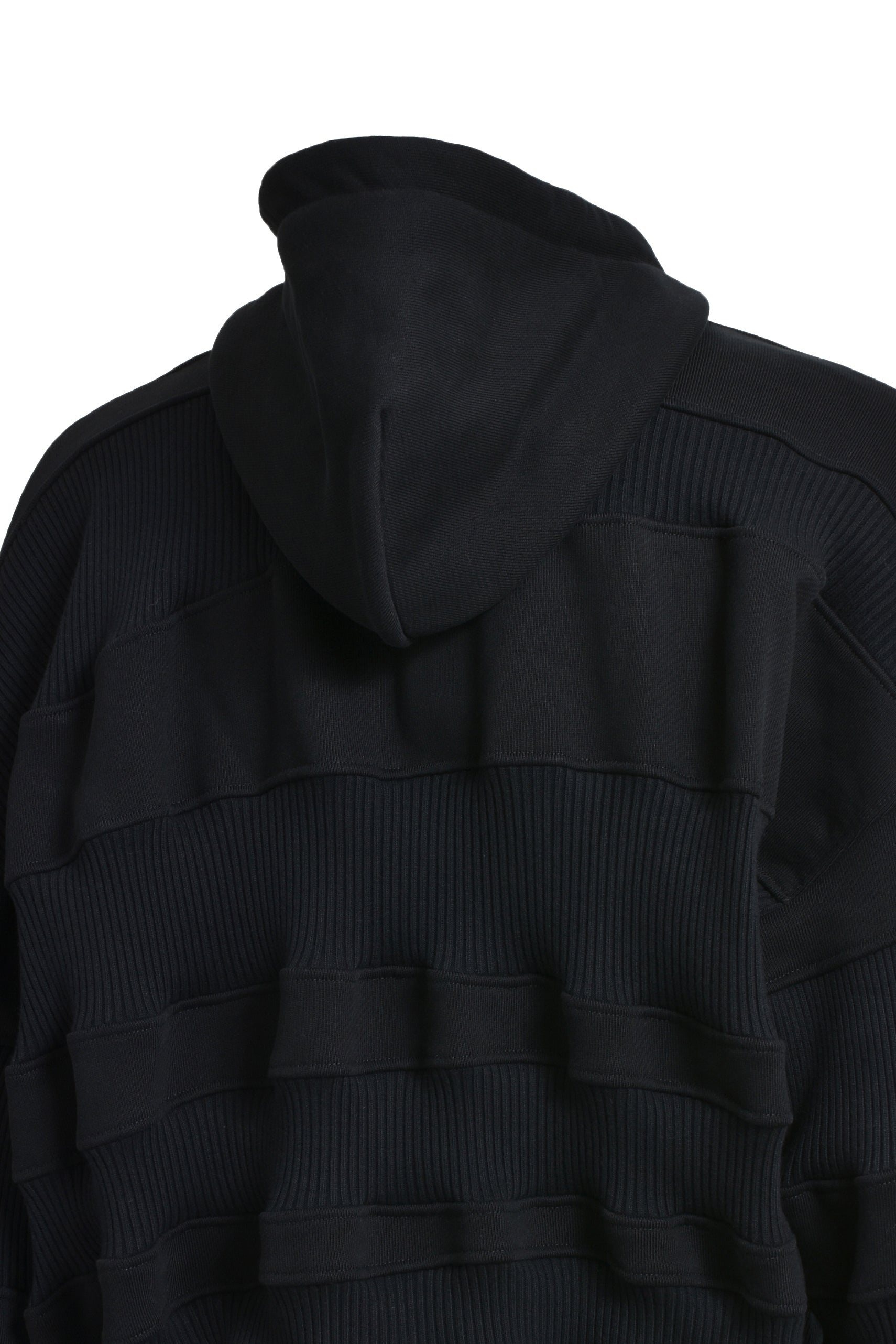 RIB ZIP HOODIE / BLK - 5