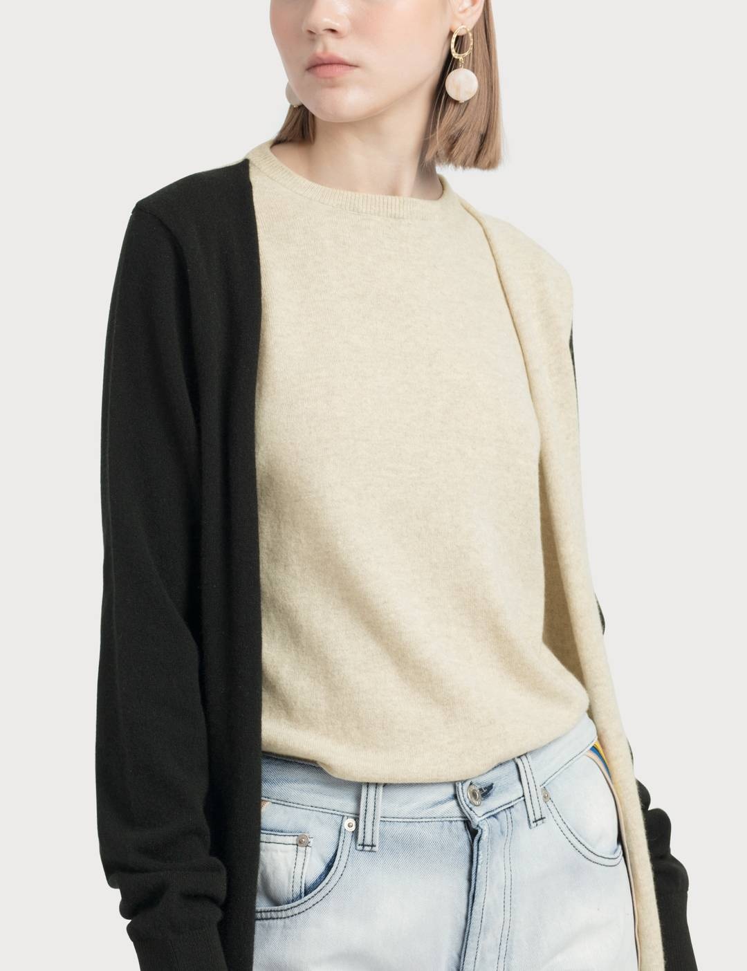 Shoulder Sleeve Sweater - 3