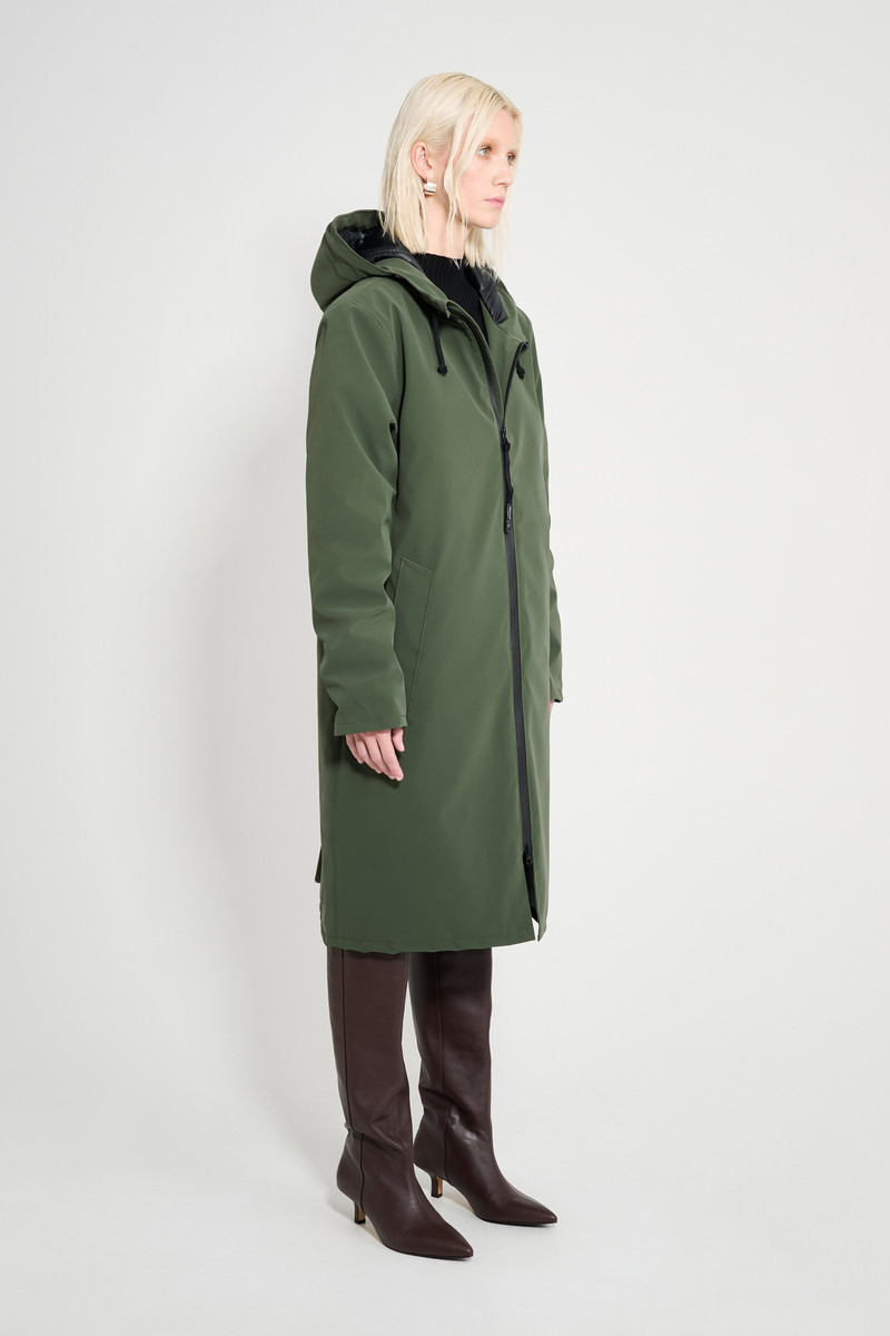 Stockholm Long Matte Winter Coat Green 3