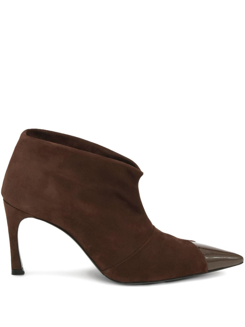 pointed-toe suede boots 1