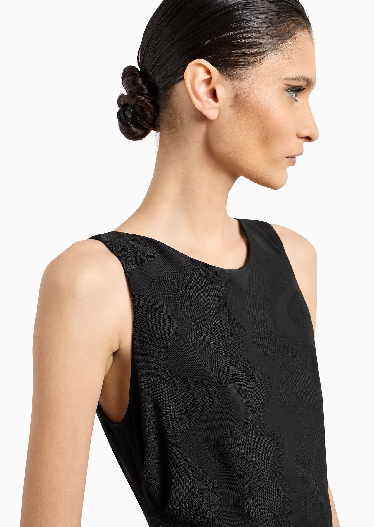 ASV jacquard stretch viscose jersey long dress - 5