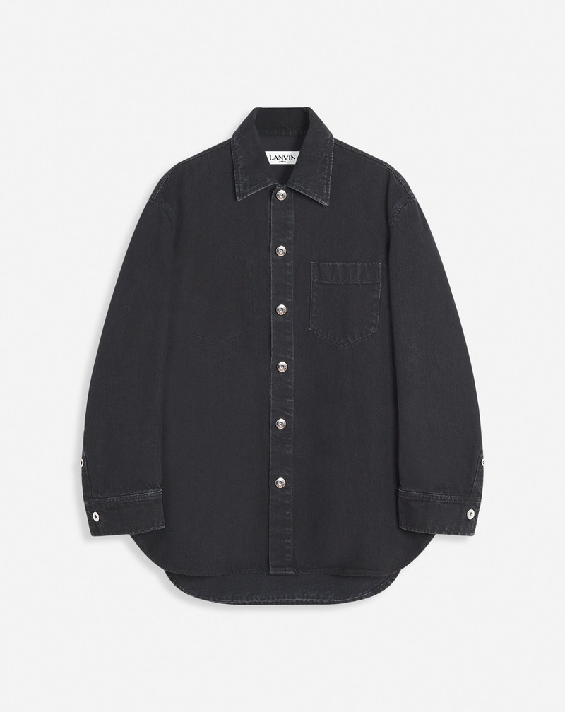 COCOON DENIM OVERSHIRT - 1