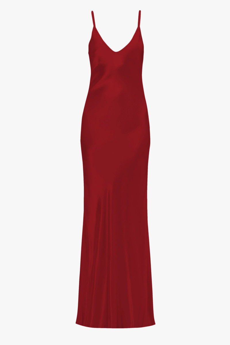 poppy red bridesmaid dresses Women's Sunsought Poppy Red Strapless Midi Dress | Size: M main image 1