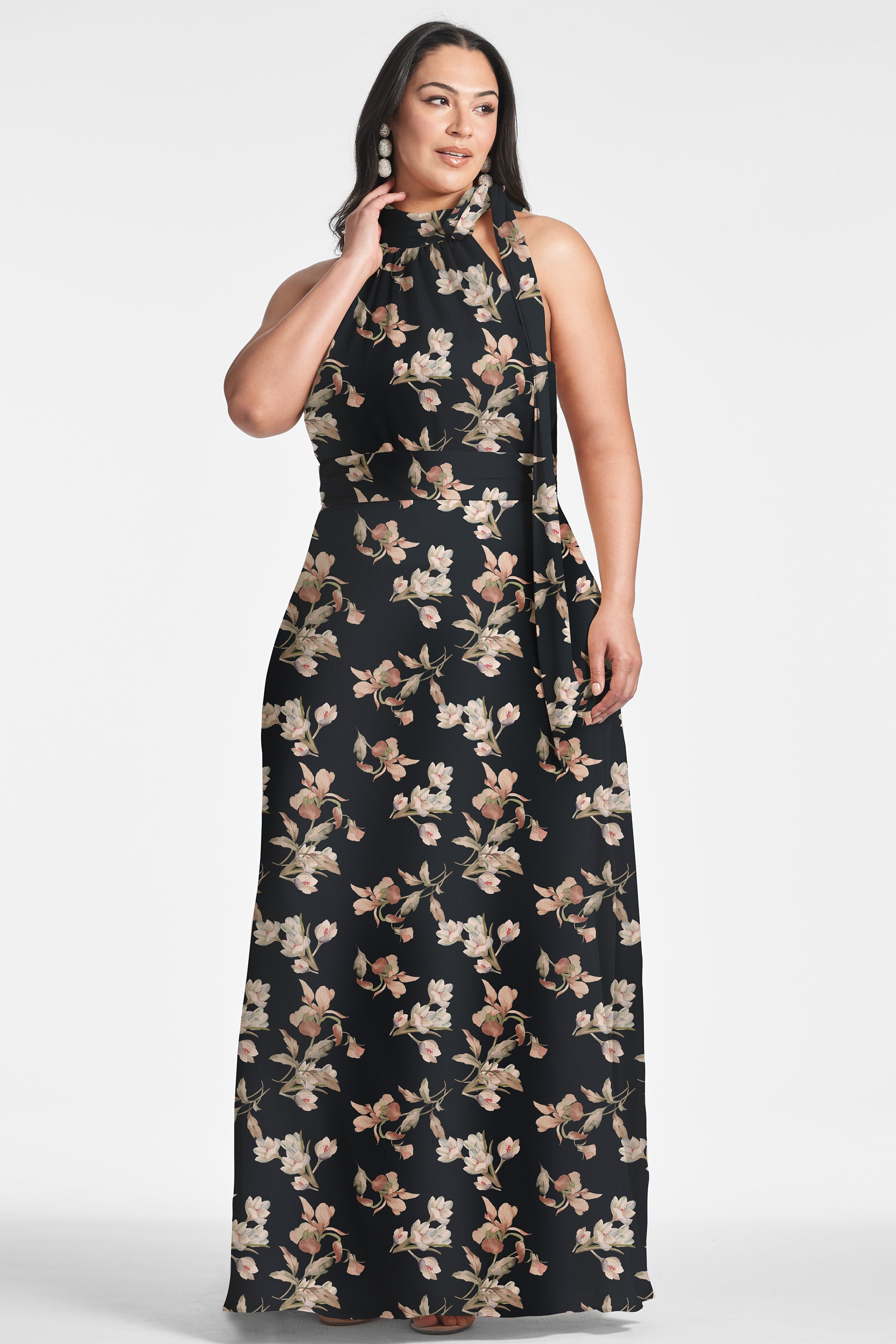 Kayla Gown - Black Venetia Petal - 4