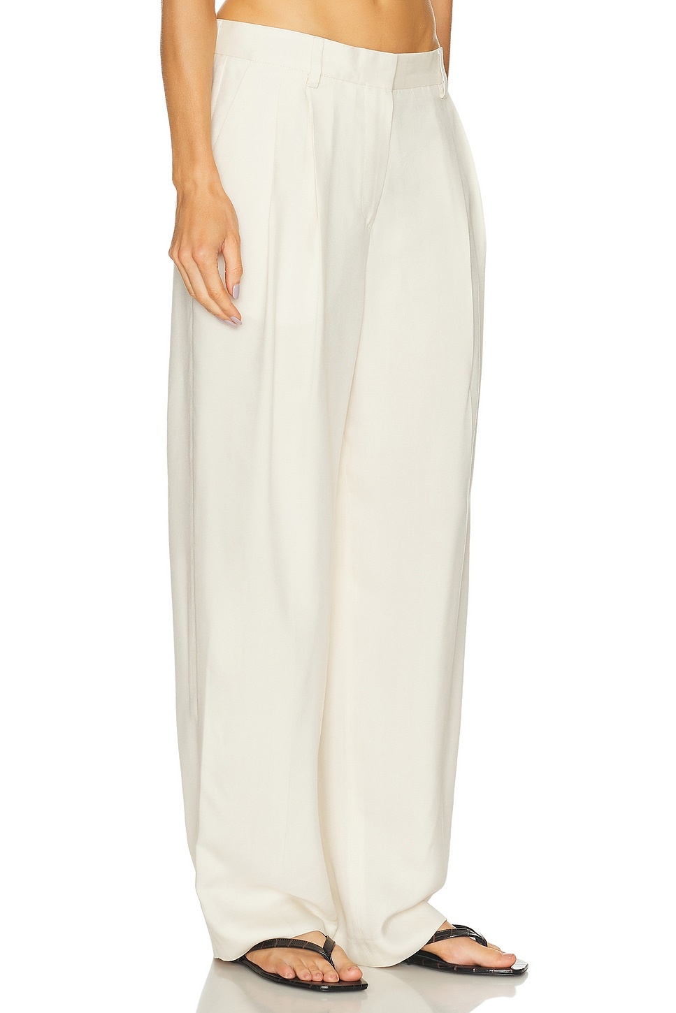 Double Pleat Straight Trouser - 2
