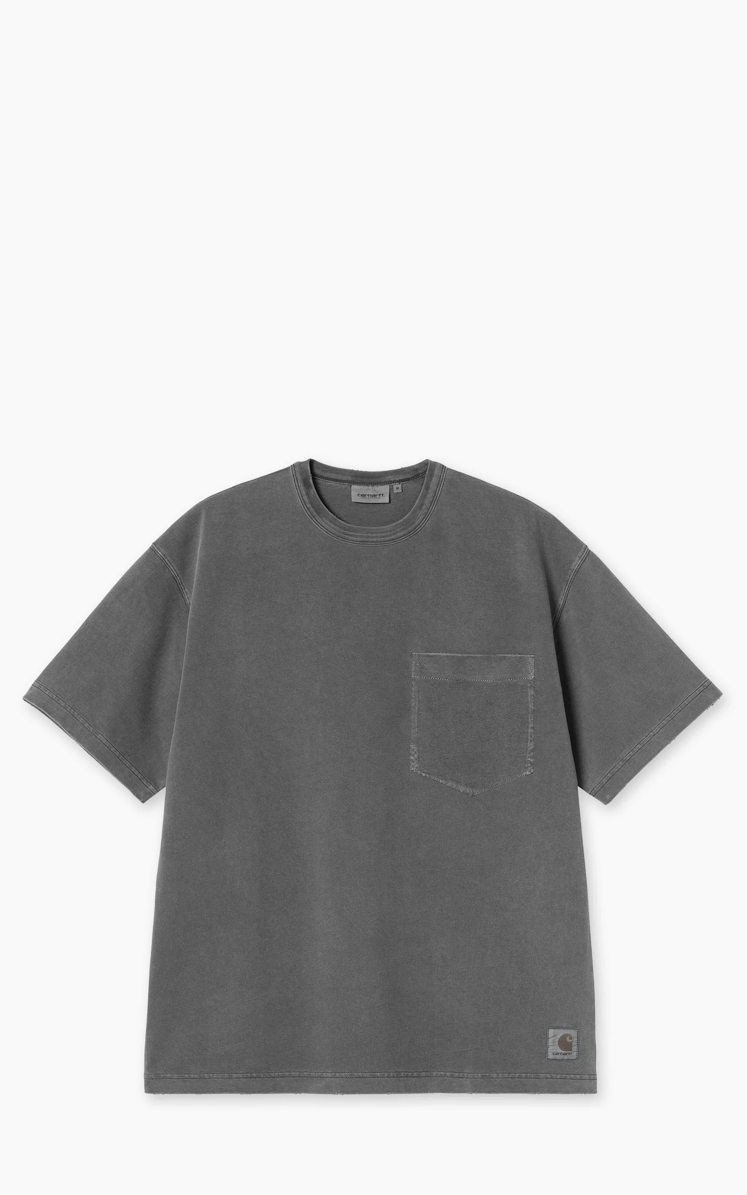 CARHARTT WIP S/S TORION POCKET T-SHIRT GRIND WASHED BLACK - 1