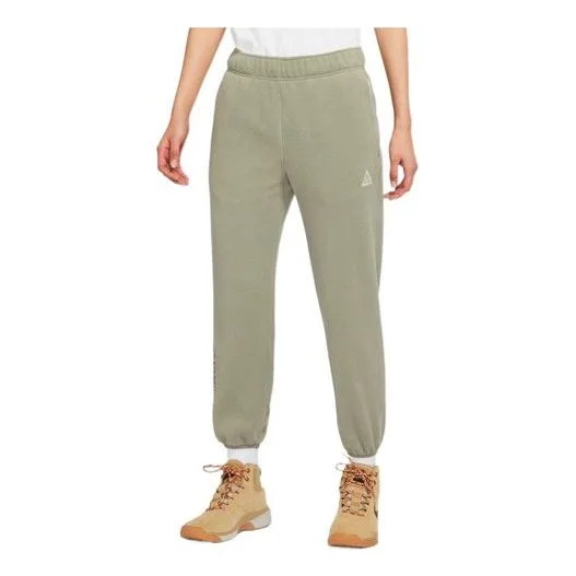 (WMNS) Nike ACG Polartec Wolf Tree Casual Bundle Feet Sports Lacing Long Pants/Trousers Green CV0615 - 1