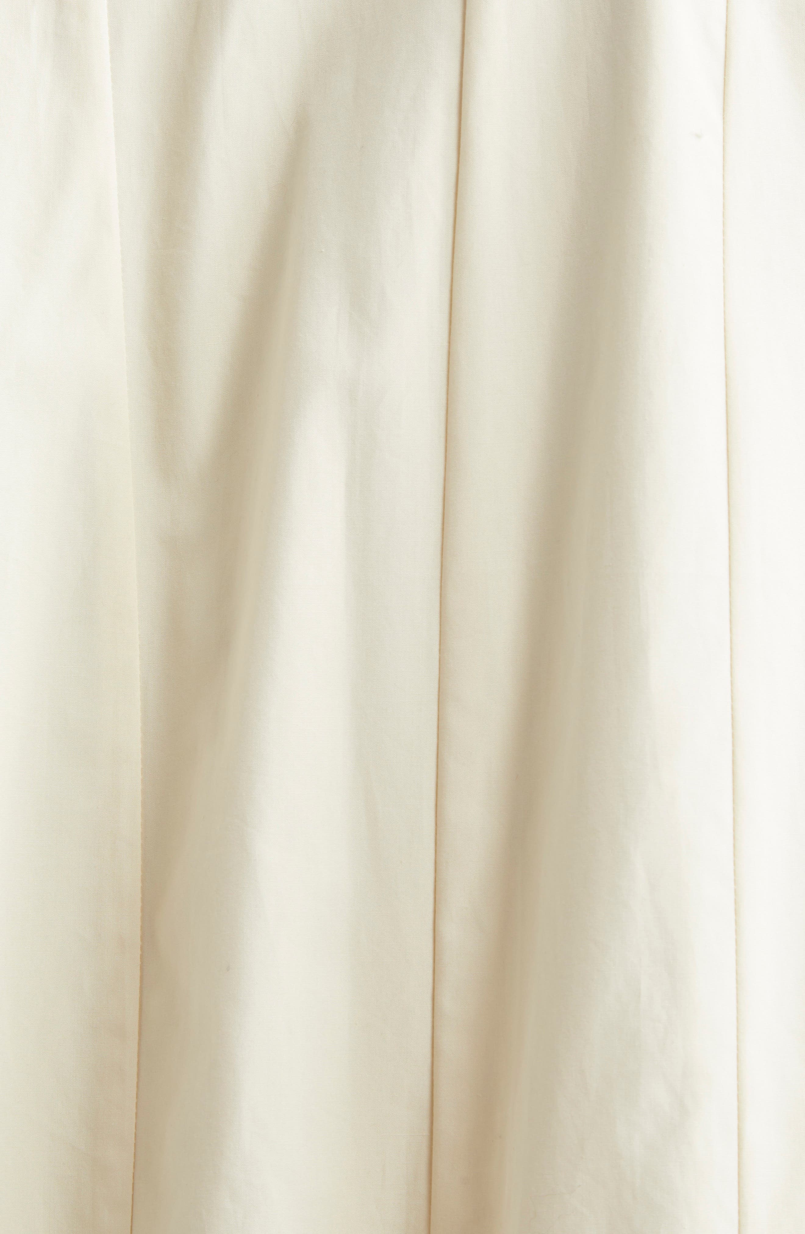 Moncler Pleated Organic Cotton Poplin & Silk Organza Mini Shirtdress in White at Nordstrom - 6