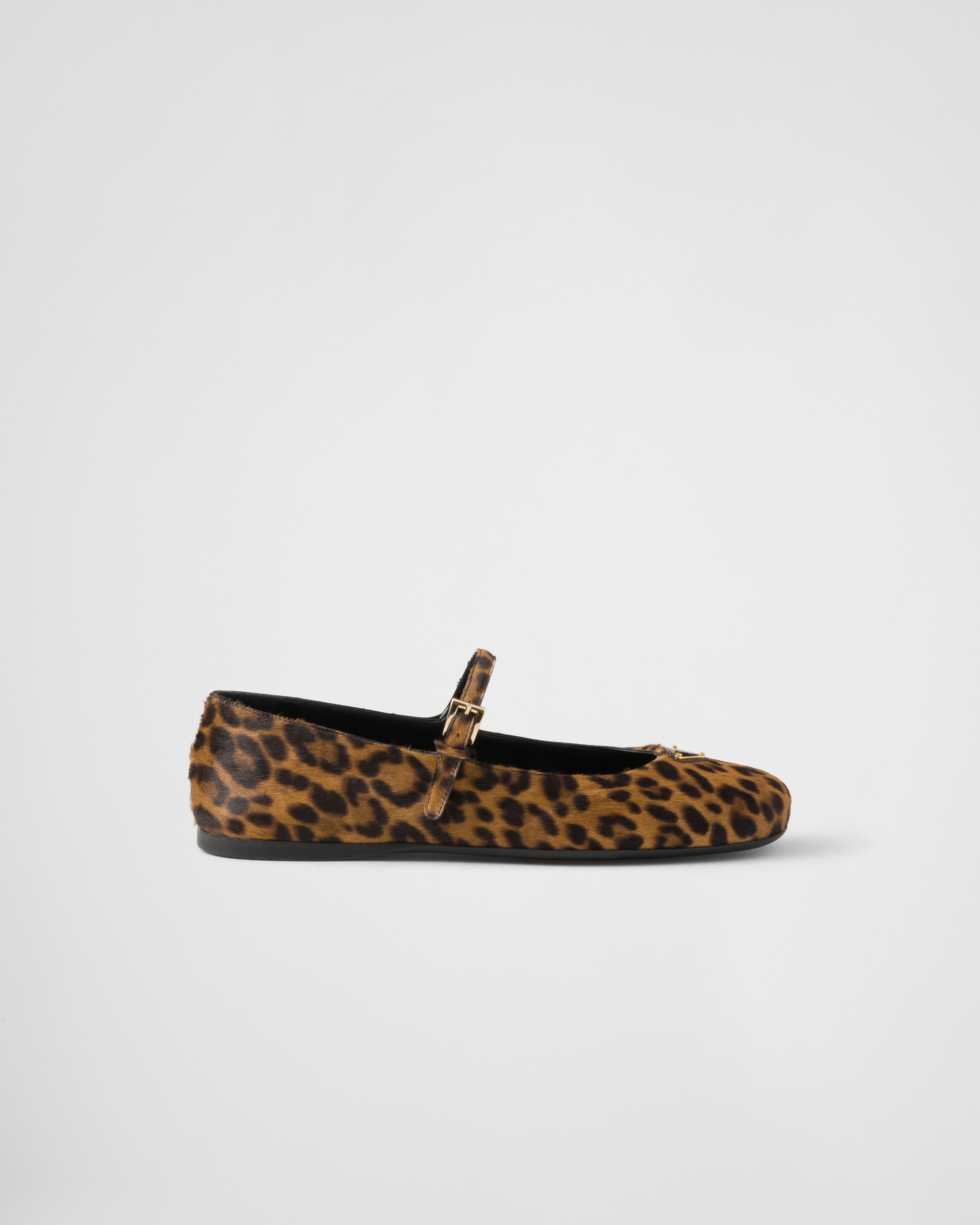 バレエシューズ Prada Printed Calf Hair Ballerinas PRADA Leopard-Print Calf-Hair Ballet Flats in Brown | endource