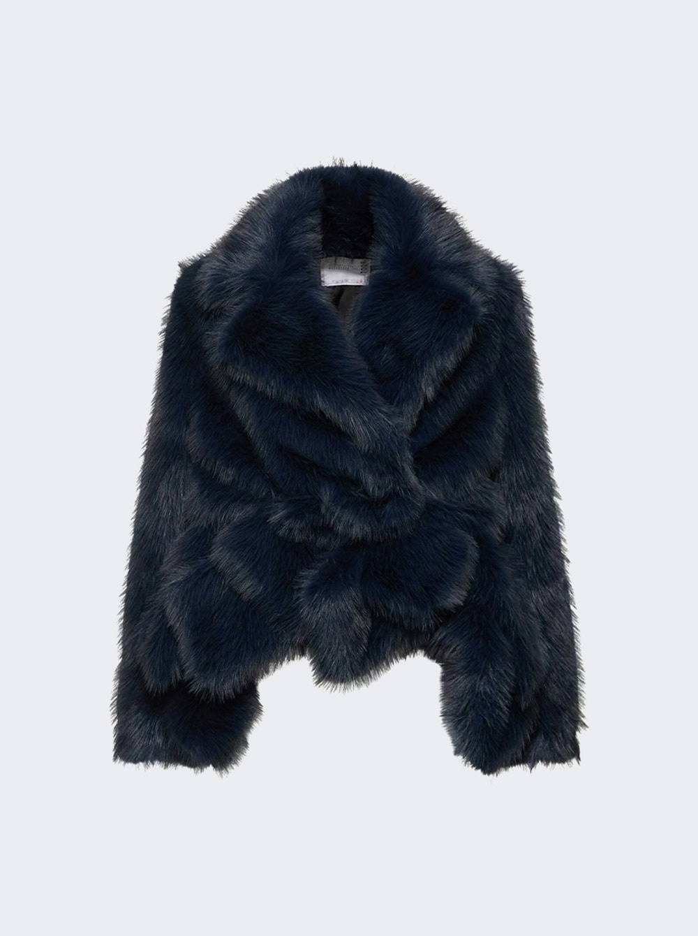 Faux Fur Jacket Navy - 1