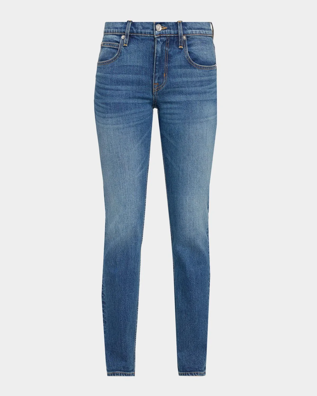 Naomi Low-Rise Slim Straight-Leg Jeans - 1