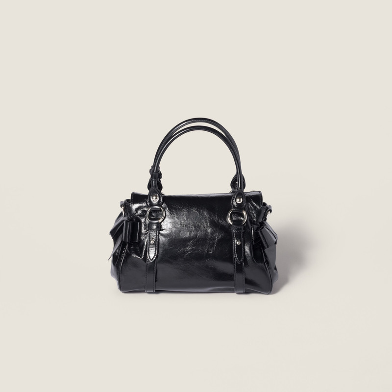 Shiny leather top-handle bag 3