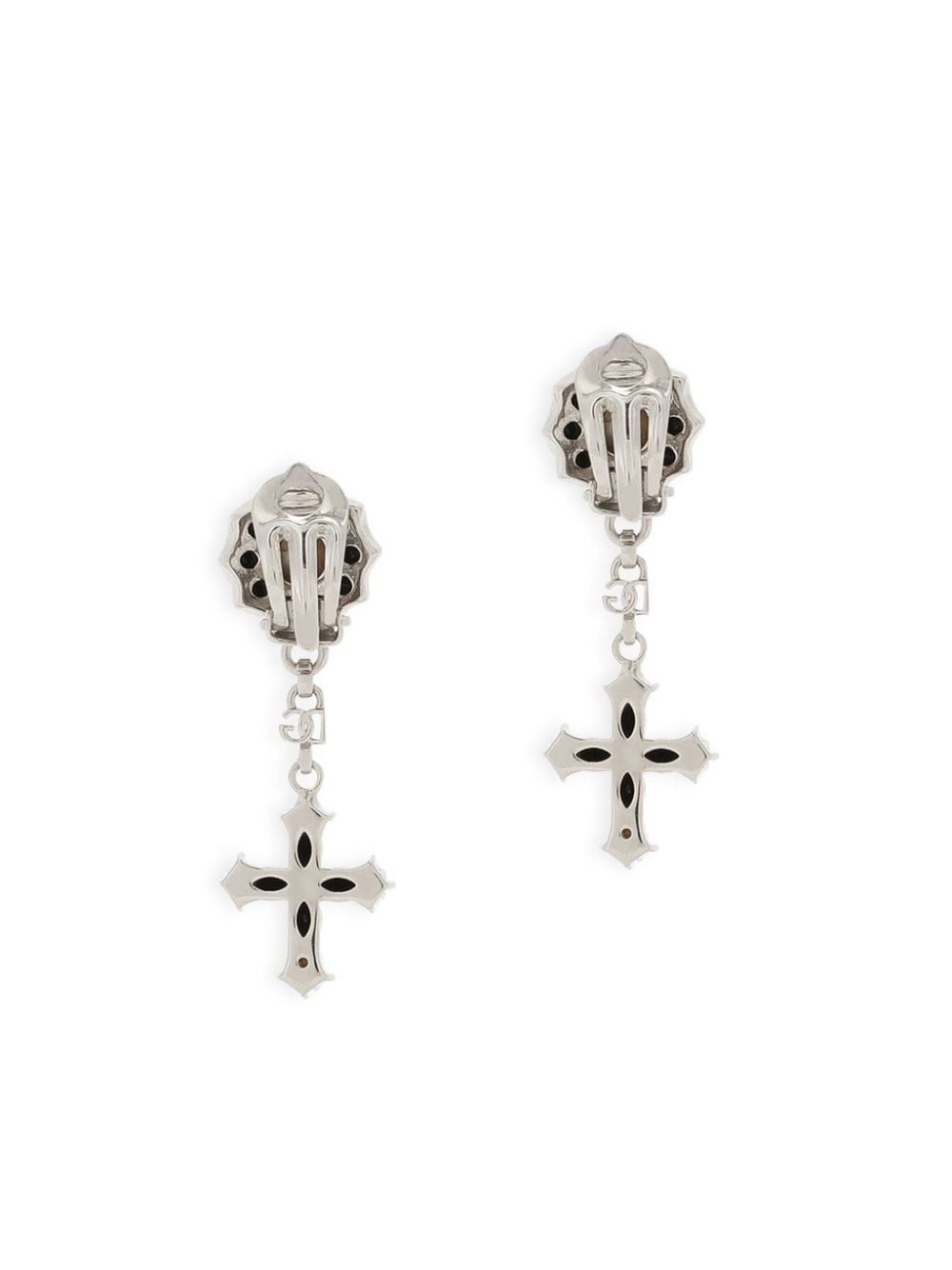 cross pendant clip-on earrings - 2