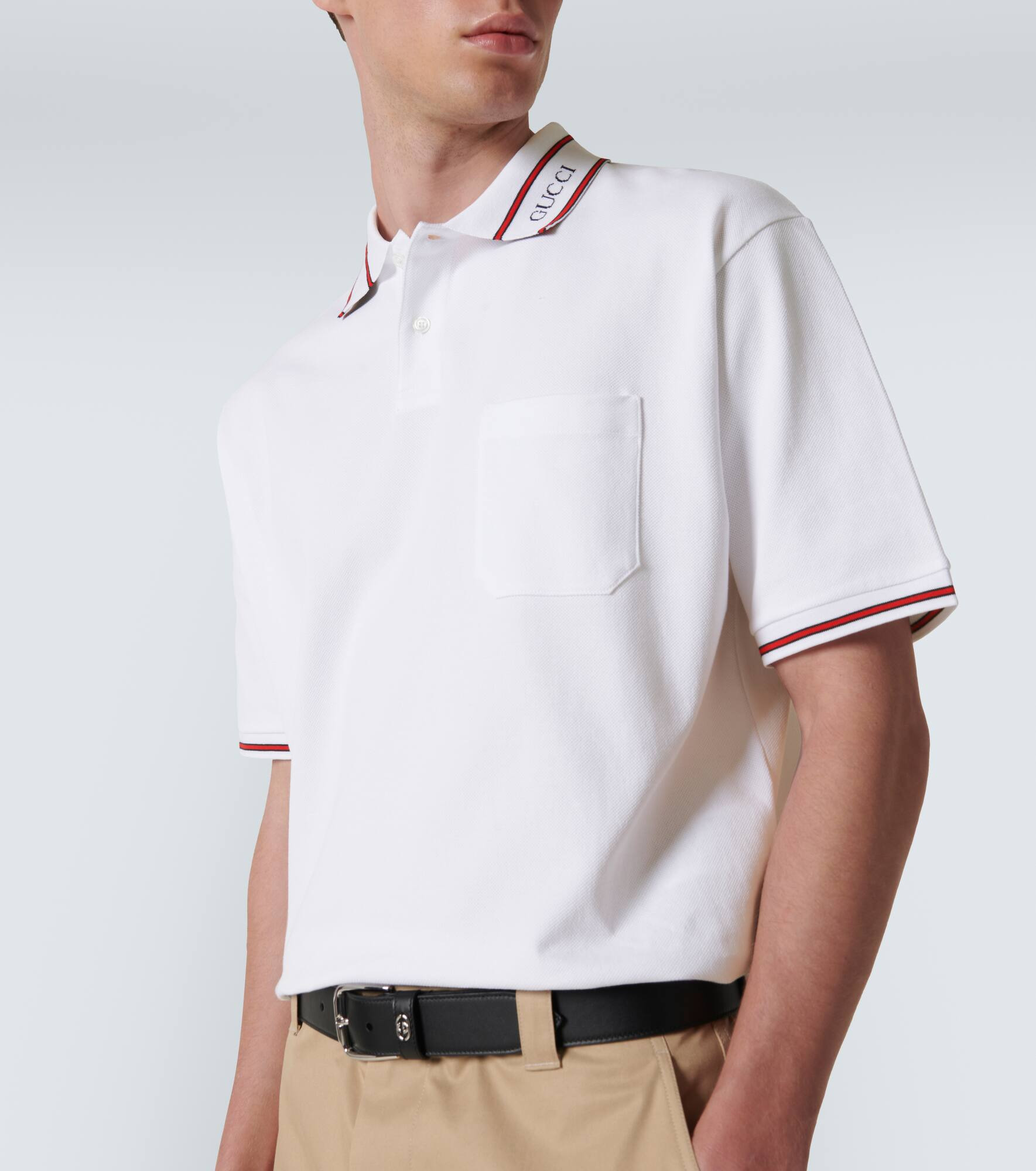 Web cotton piqué polo shirt - 5