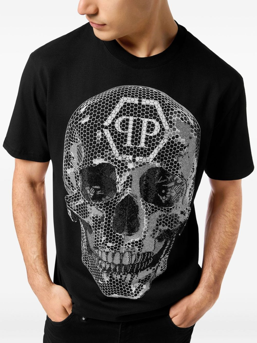 RHINESTONE PRINT T-SHIRT - 4