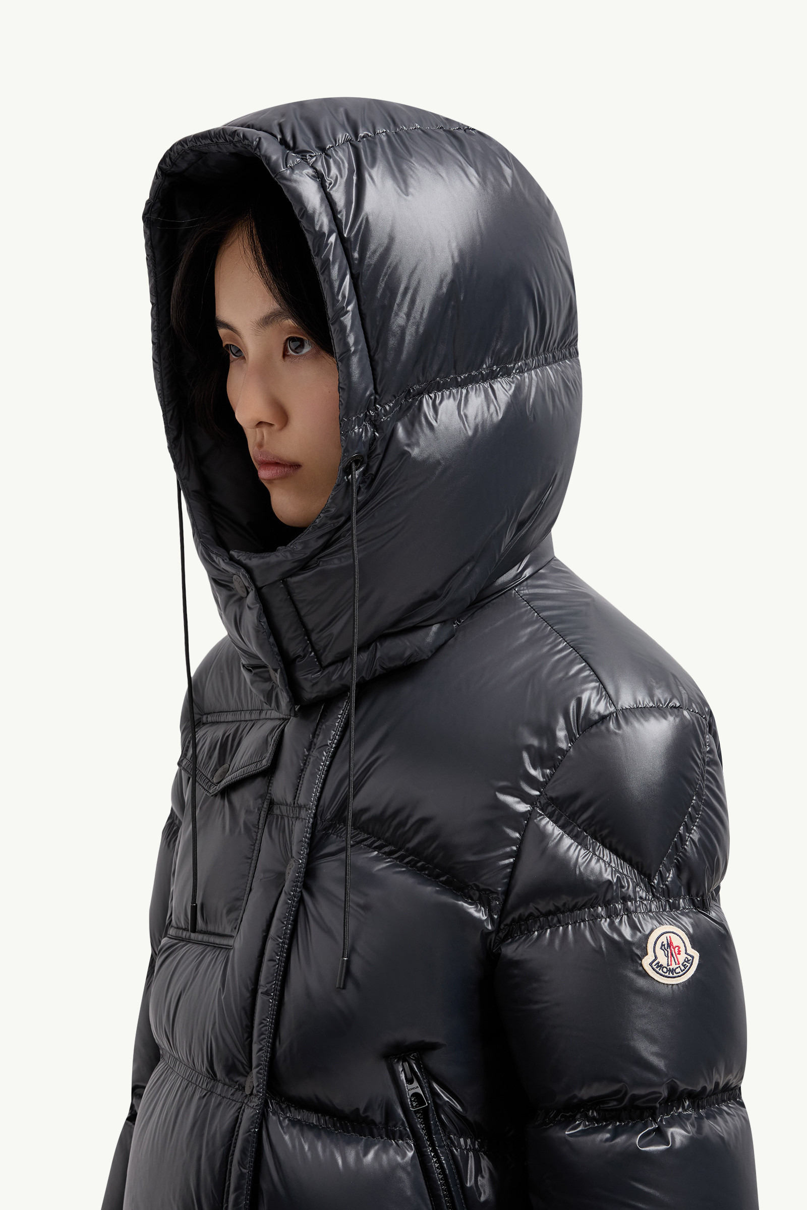Erea Square-Quilted Hooded Short Down Jacket - 4