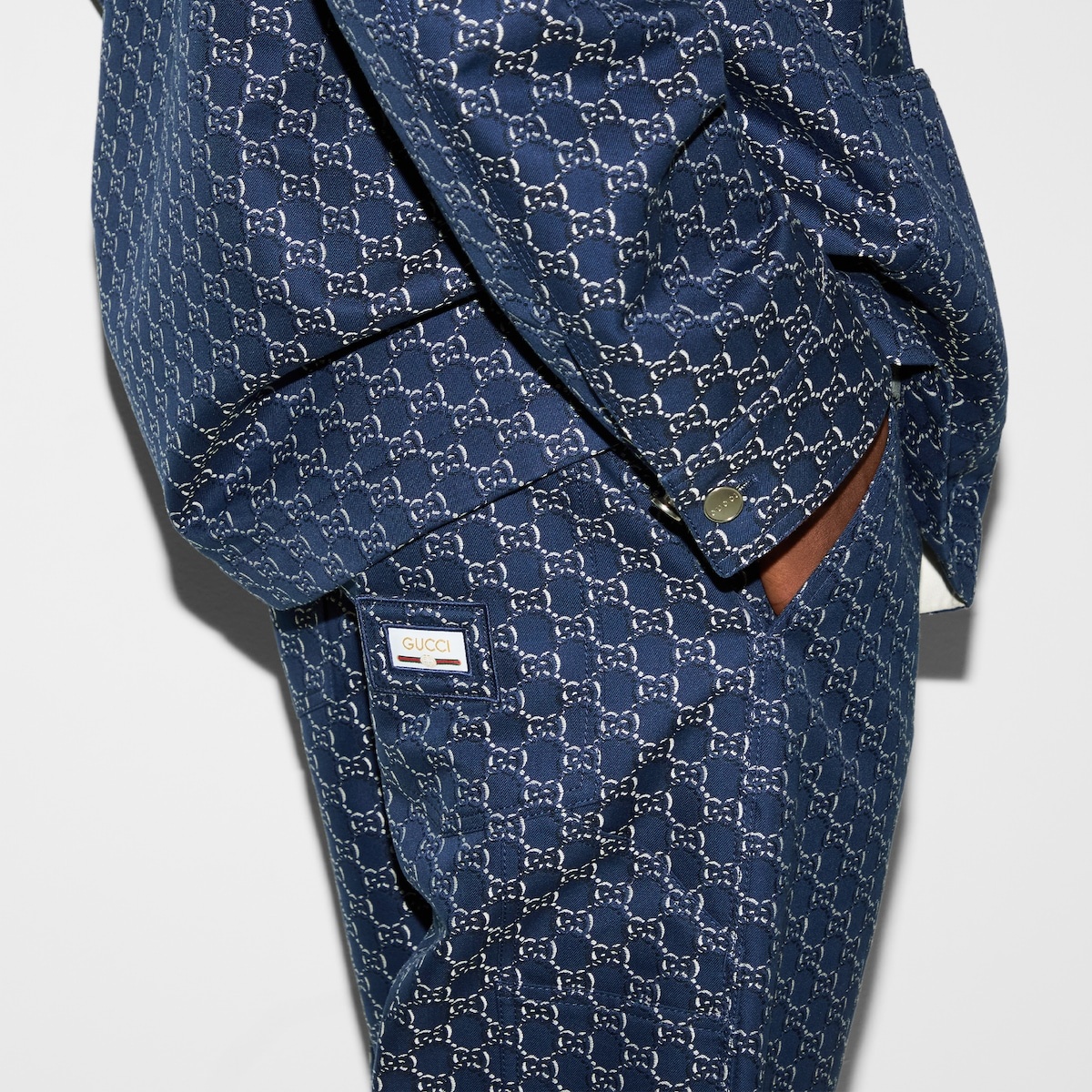 Cotton jacquard GG Shadow pant - 5