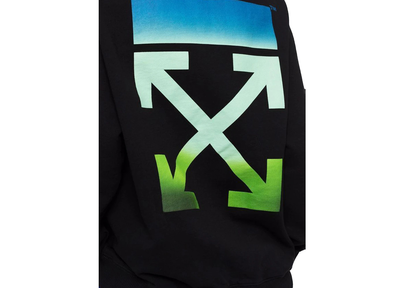 OFF-WHITE Womens Gradient Arrows Print Crewneck Black/Blue/Green - 2