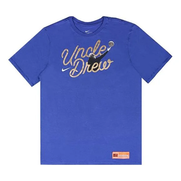 Nike Ki Tee Uncle Drew Kyrie Irving Large Black Basketball Blue BQ6203-495 - 1